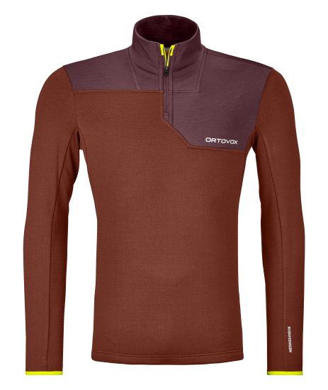Farbe: Clay orange - Fleece Light Zip Neck M