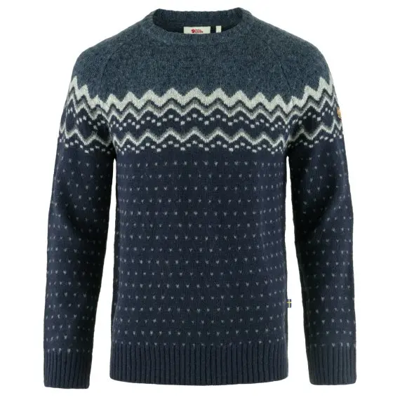 Övik Knit Sweater M Farbe: 555-243 Dark Navy/Teracotta Brown - Övik Knit Sweater M