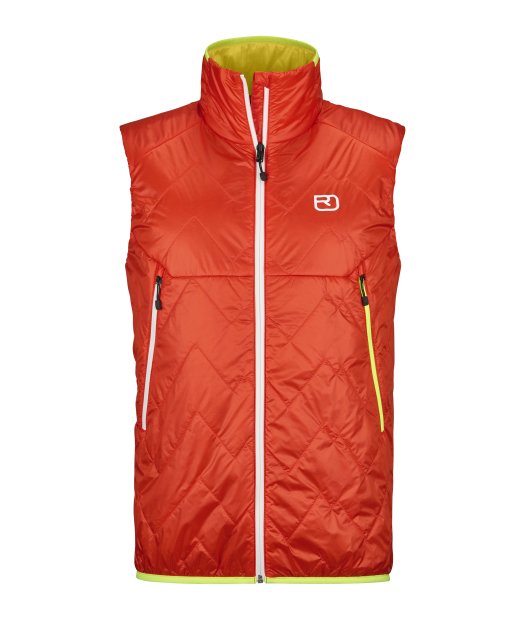 Farbe: hot orange - Swisswool Piz Vial Vest M