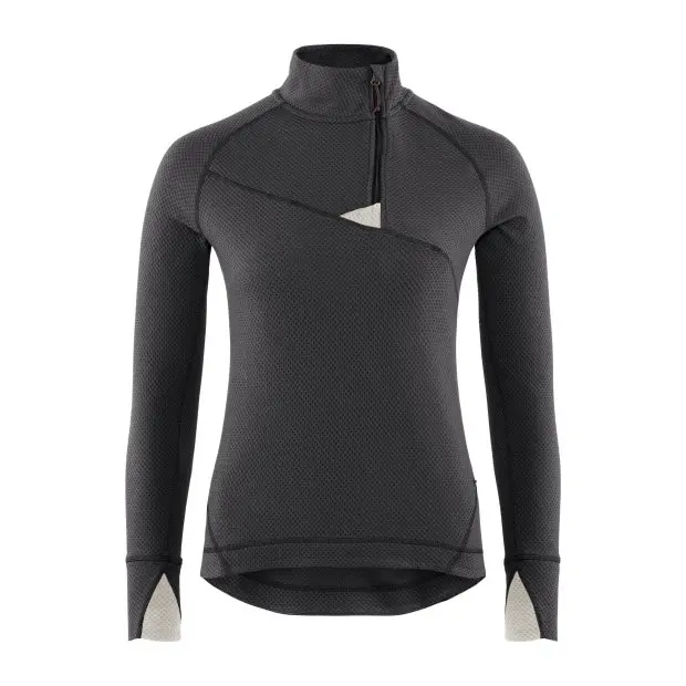 10056_Huge half Zip Sweater W's_Raven-White Clay_001.jpg Farbe: Raven/White Clay - Huge Half Zip Sweater W´s