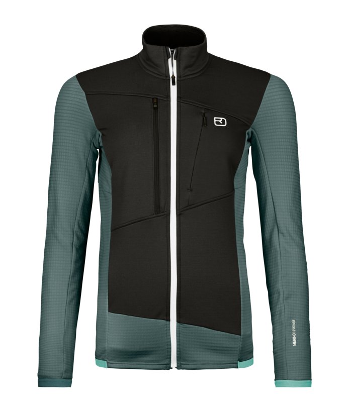 Fleece Grid Jacket W - 10.jpg Farbe: dark arctic grey - Fleece Grid Jacket W