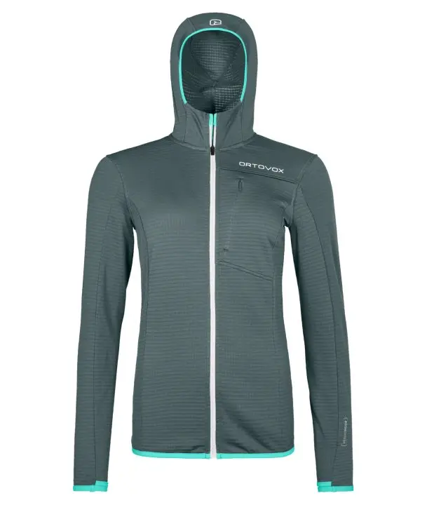 87057-87801-FLEECE_LIGHT_GRID_HOODED_JKT_W_dark_arctic_grey-B-01.jpg Farbe: dark arctic grey - Fleece Light Grid Hooded Jacket W