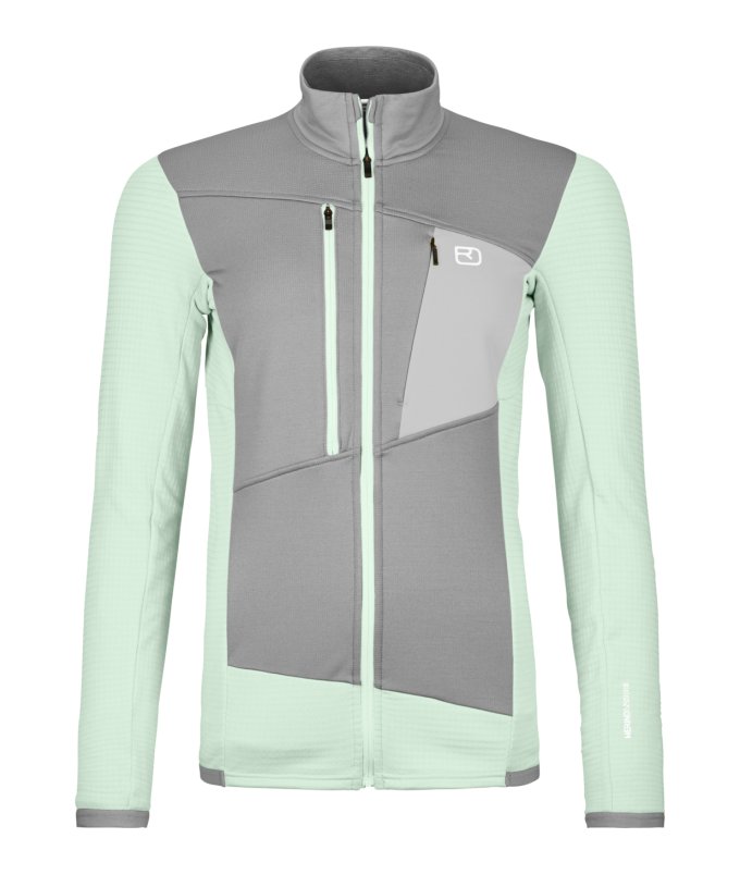 377750-87205-63401-FLEECE_GRID_JACKET_W_green_acid-B-01.jpg Farbe: glacier grey - Fleece Grid Jacket W