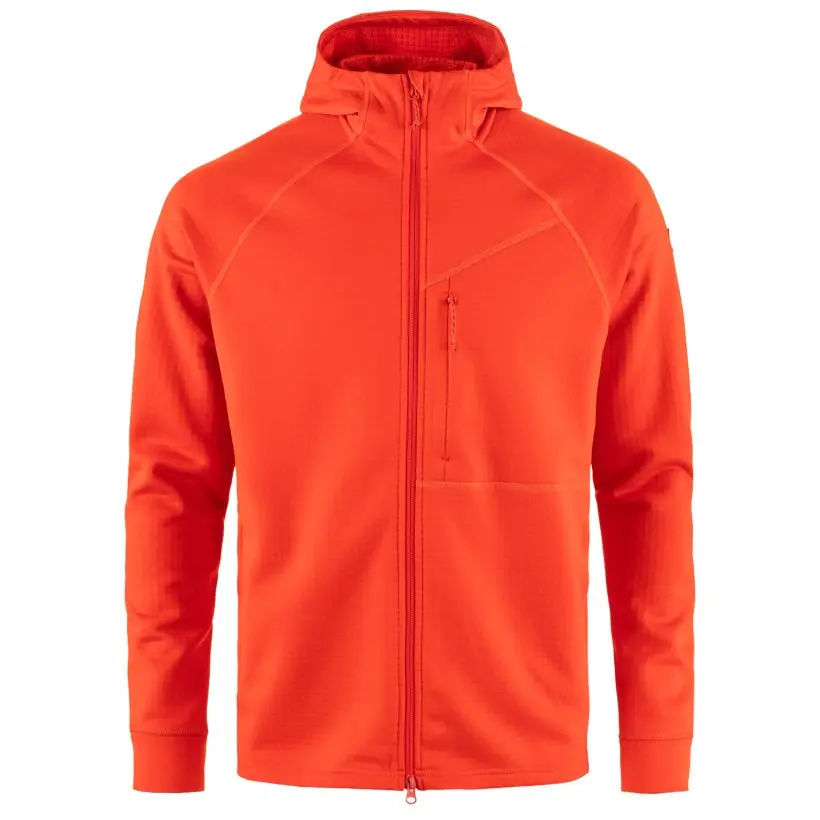 Farbe: 214 - Flame Orange - Abisko Grid Fleece Hoodie M