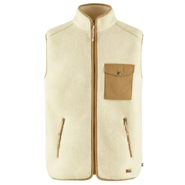 Farbe: 113 - Chalk White/Buckwheat Brown - Vardag Pile Fleece Vest M