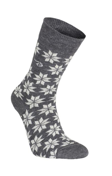 4100011013_woolsock_snowflake_013.jpg Farbe: 020 - Grey Marl - Wool Sock Snowflake