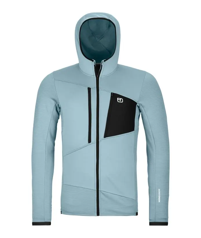 Fleece Grid Hoody M Farbe: glacier grey - Fleece Grid Hoody M