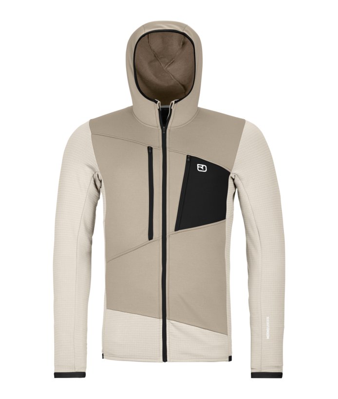 Farbe: white chalk - Fleece Grid Hoody M