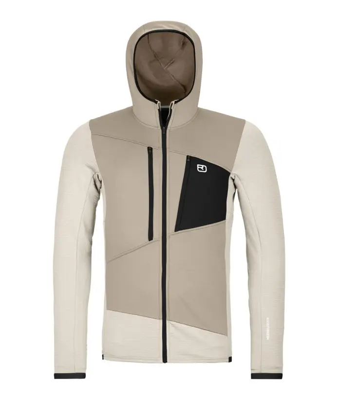 Fleece Grid Hoody M Farbe: white chalk - Fleece Grid Hoody M