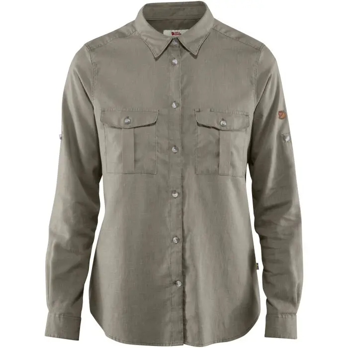 Farbe: 195 - Sand Stone - Övik Travel Shirt LS W Farbe: 195 - Sand Stone - Övik Travel Shirt LS W