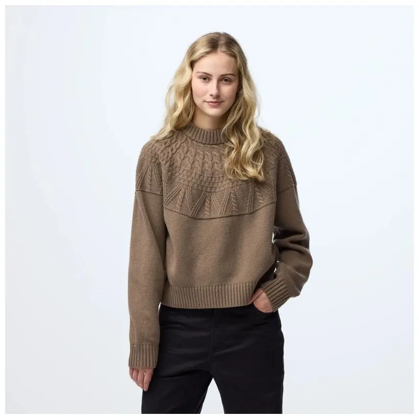 Ovik_Solid_Jacquard_Knit_W_14600300-244_F_MODEL_2703.jpg Övik Solid Jacquard Knit W