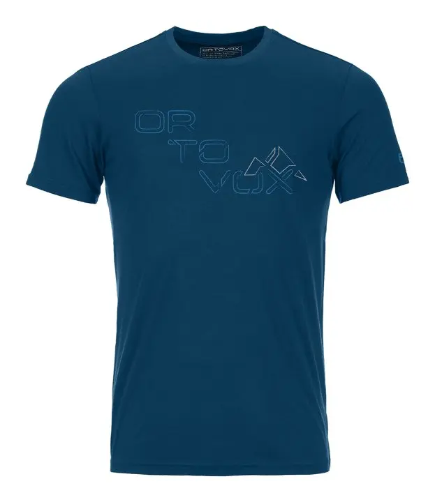 Farbe: petrol blue - 185 Merino Tangram Logo TS M
