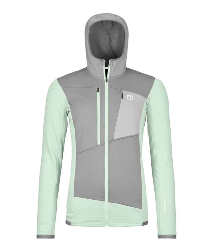 377743-87204-63401-FLEECE_GRID_HOODY_W_green_acid-B-01.jpg Farbe: glacier grey - Fleece Grid Hoody W