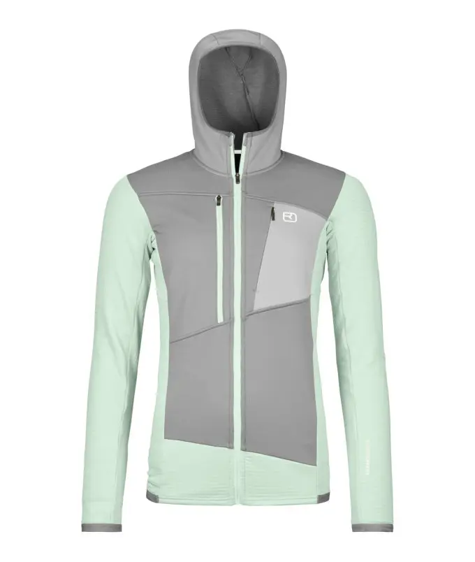 377743-87204-63401-FLEECE_GRID_HOODY_W_green_acid-B-01.jpg Farbe: glacier grey - Fleece Grid Hoody W