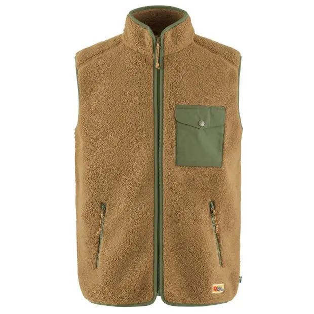 Farbe: 232 - Buckwheat Brown/Laurel green - Vardag Pile Fleece Vest M