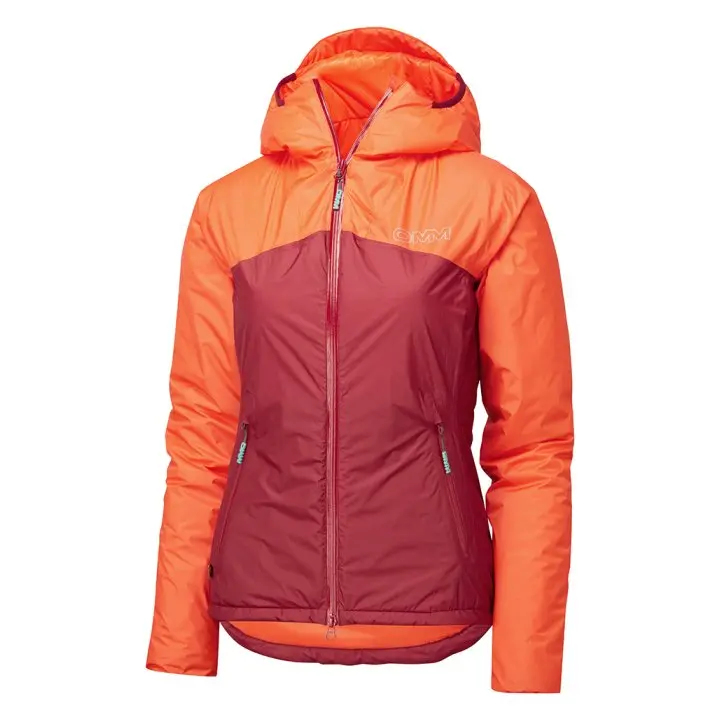 OC171_Barrage_Jacket_W_Orange_Red_Angle_Hood_Down Farbe: Dark Red/Orange - Barrage Jacket (W)