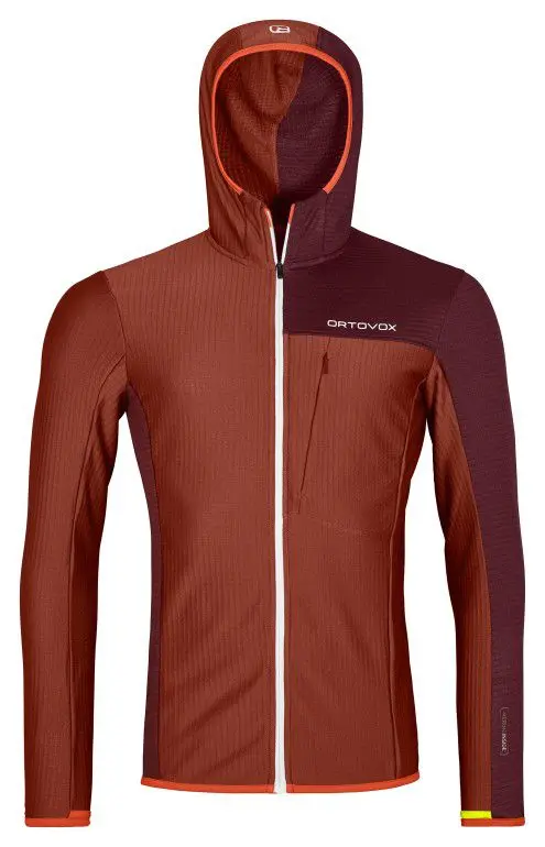 Farbe: clay orange - Fleece Light Grid Hooded Jacket M