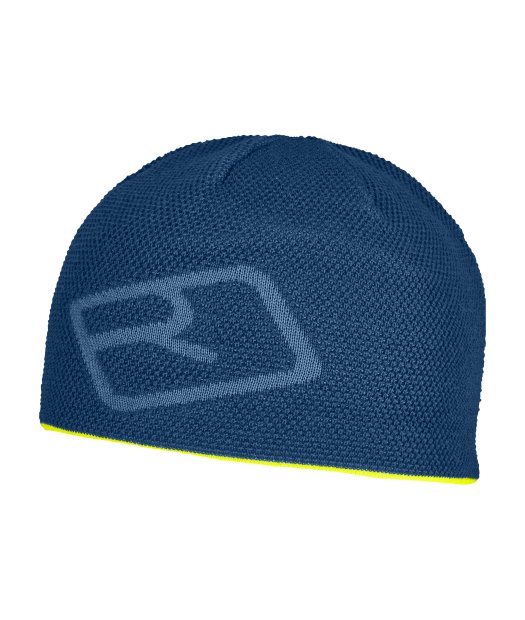 Farbe: petrol blue - Merino Logo Knit Beanie