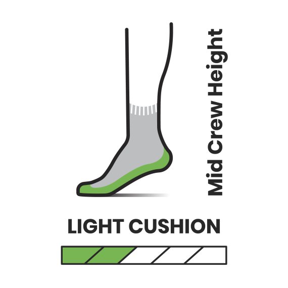 Wandersocken Light Cushion Crew mit Mountain Moose-Print