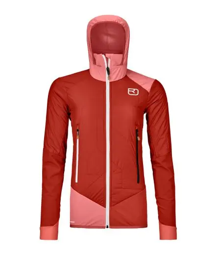Farbe: sunset orange - Swisswool Col Becchei Hybrid Jacket W