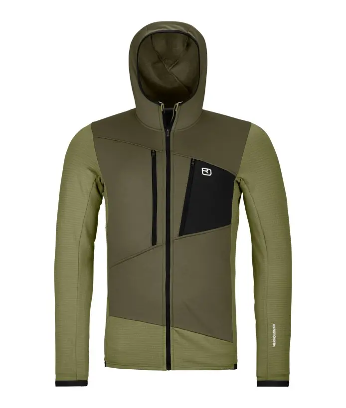 Fleece Grid Hoody M Farbe: wild herbs - Fleece Grid Hoody M