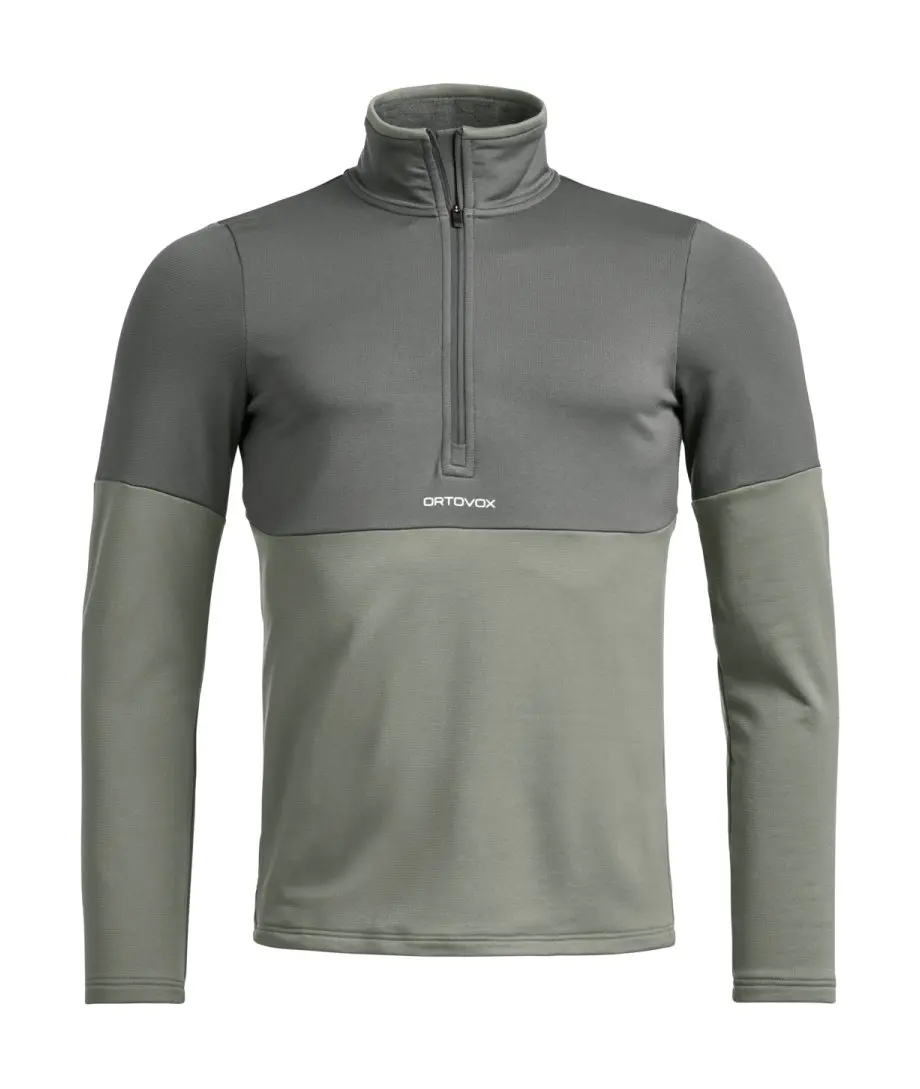 400004-87141-63101-FLEECE_LIGHT_ZIP_NECK_M_green_sage-B-01.jpg Farbe: green sage - Fleece Light Zip Neck M