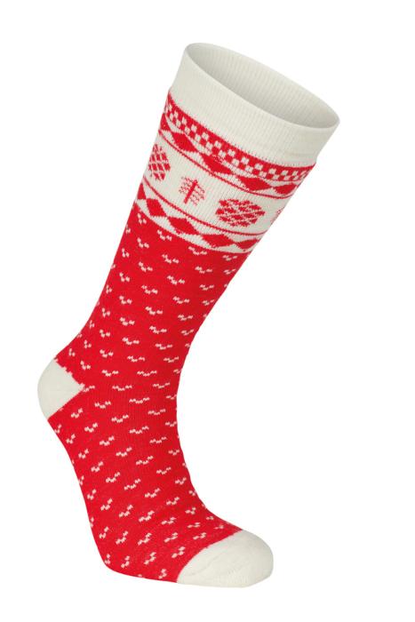 Farbe: chilli red - Wool sock Folklore