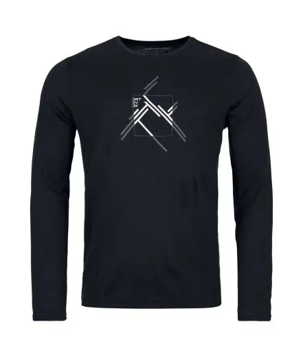 185 Merino MTN Cutout LS M Farbe: black raven - 185 Merino MTN Cutout LS M