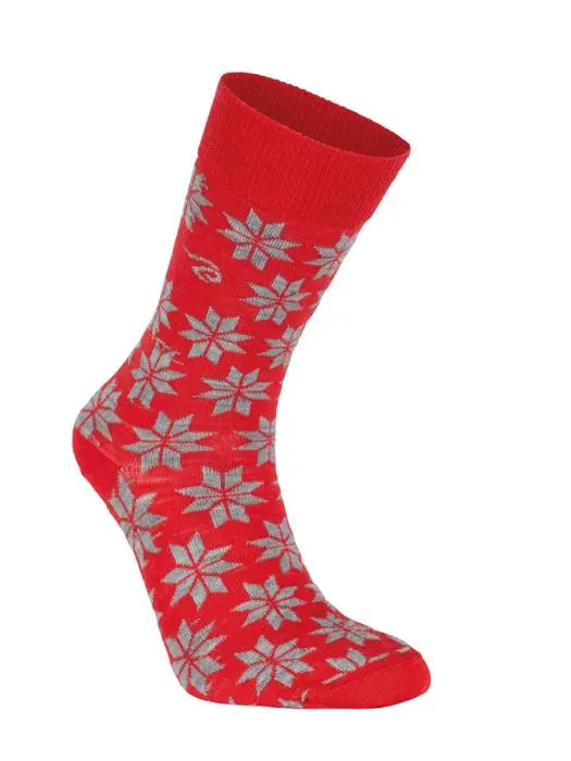 Farbe: red - Wool Sock Snowflake