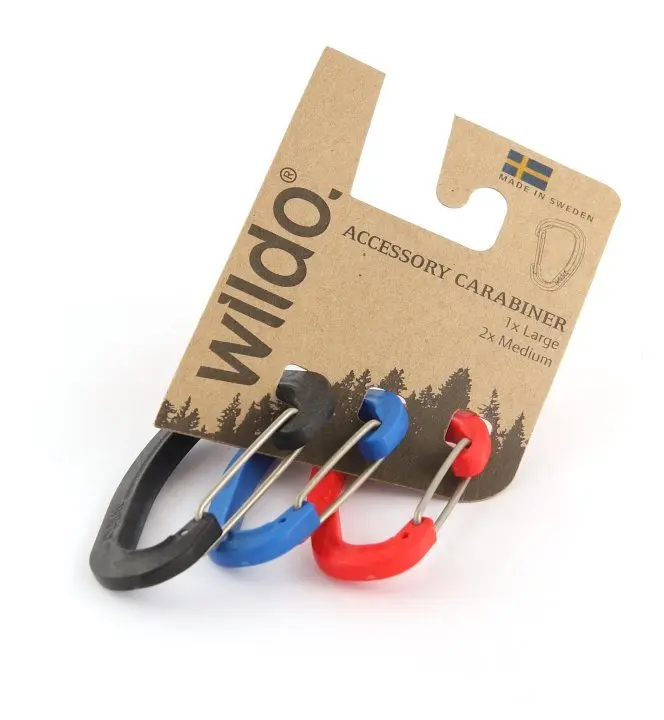 Karabiner Set (3 Stück) 2xM 1xL Farbe: rot blau olive - Karabiner Set (3 Stück) 2xM 1xL