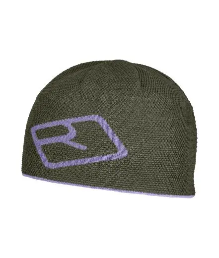 68033-62701-MERINO_LOGO_KNIT_BEANIE_dark_wild_herbs-B-01.jpg Farbe: dark wild herbs - Merino Logo Knit Beanie