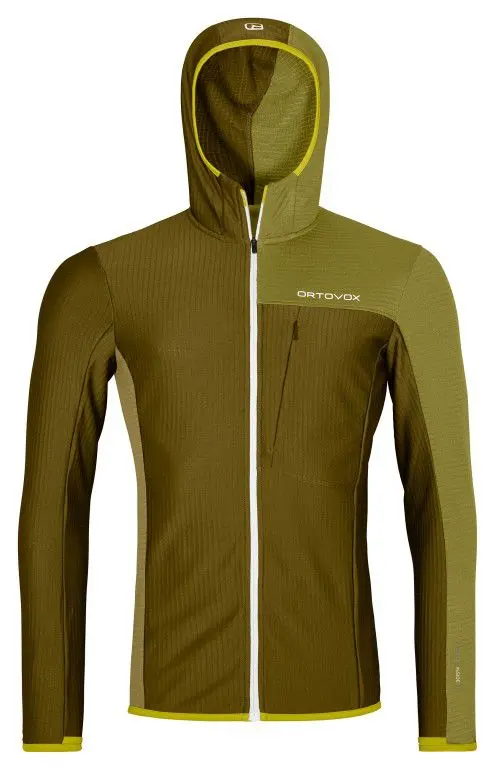 Farbe: green moss - Fleece Light Grid Hooded Jacket M
