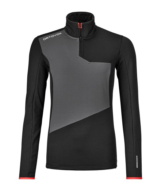 87112-90201-FLEECE_LIGHT_ZIP_NECK_W_black_raven-B-01.jpg Farbe: black raven - Fleece Light Zip Neck W