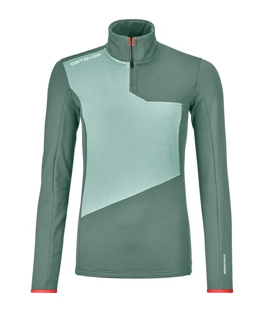 Farbe: arctic grey - Fleece Light Zip Neck W