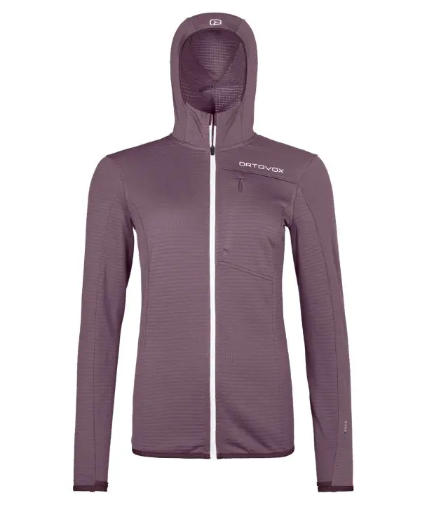 87057-39501-FLEECE_LIGHT_GRID_HOODED_JKT_W_wild_berry-B-01.jpg Farbe: wild berry - Fleece Light Grid Hooded Jacket W