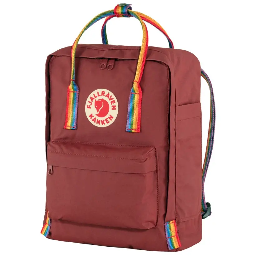 Kanken Rainbow Farbe: 326-907 - Ox Red-Rainbow Pattern - Kanken Rainbow