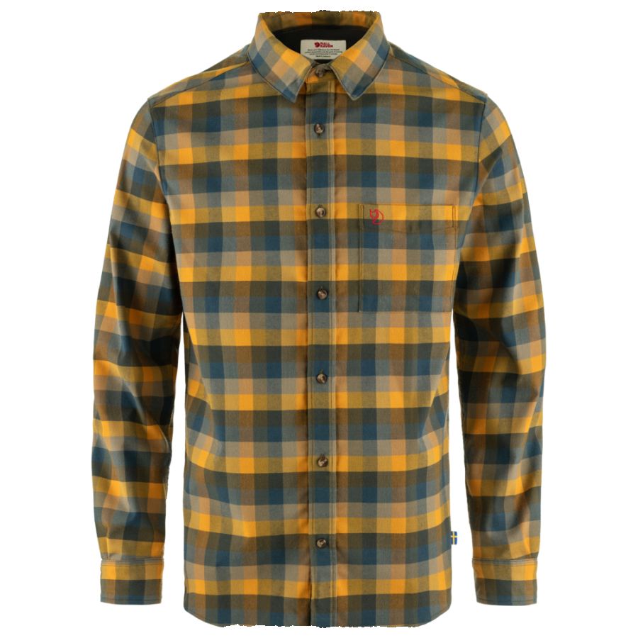 Lappland_Stretch_Flannel_Shirt_M_12600195-625-570_A_MAIN_FJR.jpg Farbe: 625-570 Laurel Green-Mountain Blue - Lappland Stretch Flannel Shirt M