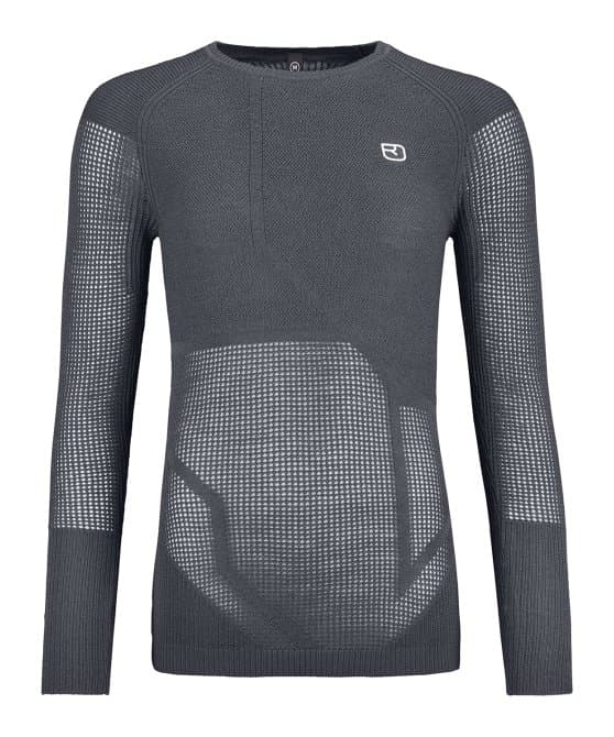 Farbe: dark grey blend - Merino Thermovent LS W