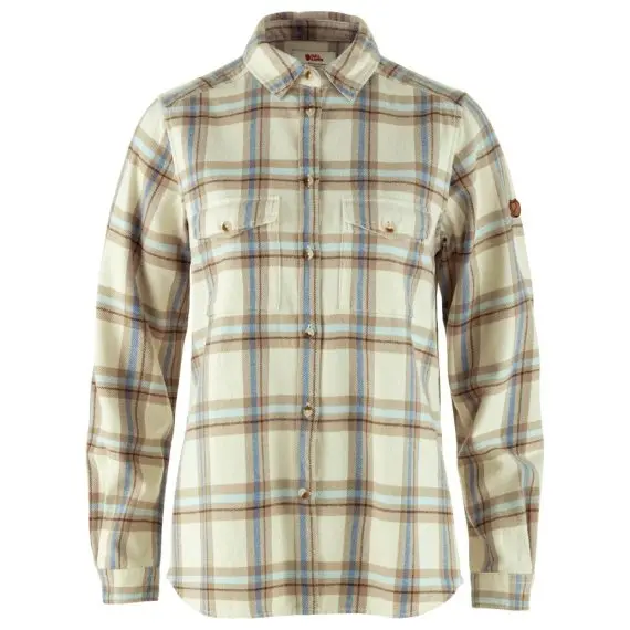 Övik Heavy Flannel Shirt W Farbe: 113/196 - Chalk White/Dune Beige - Övik Heavy Flannel Shirt W
