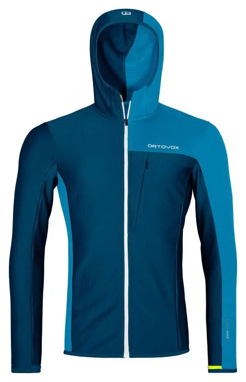 Farbe: petrol blue - Fleece Light Grid Hooded Jacket M