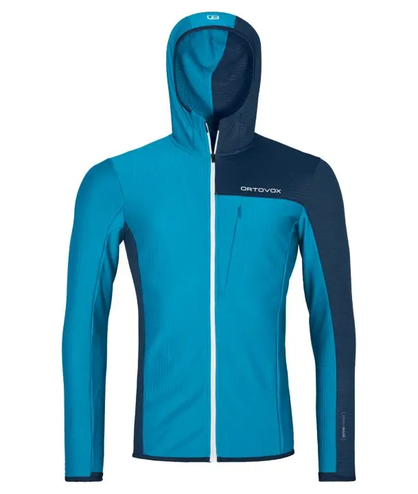 Farbe: mountain blue - Fleece Light Grid Hooded Jacket M