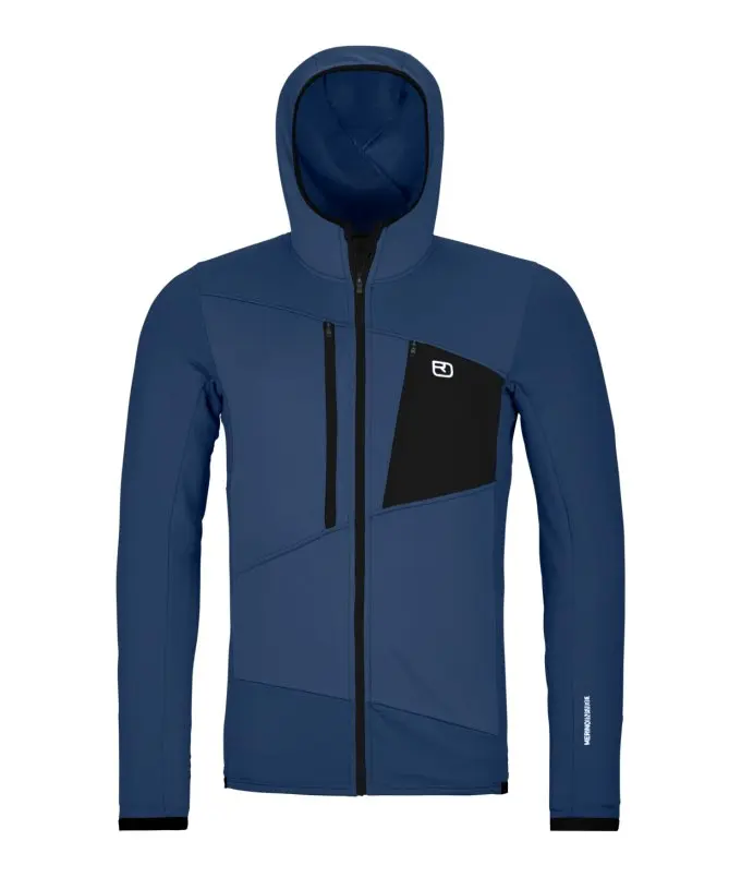 Fleece Grid Hoody M Farbe: blue nunatak - Fleece Grid Hoody M