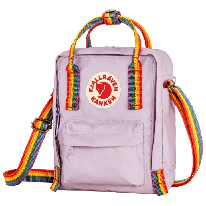 Kanken_Rainbow_Sling_23623-457-907_F_MAIN_FJR.jpg Farbe: 457-907 - Pastel Lavender-Rainbow Pattern - Kanken Rainbow Sling