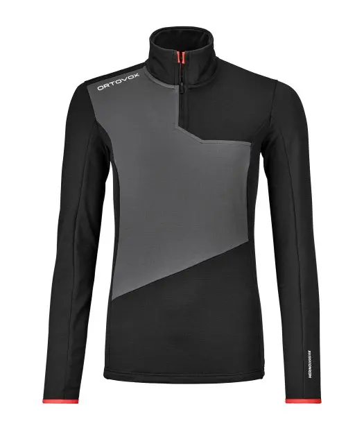 87112-90201-FLEECE_LIGHT_ZIP_NECK_W_black_raven-B-01.jpg Farbe: black raven - Fleece Light Zip Neck W