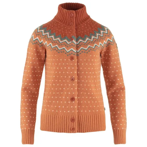 Farbe: 215/242 - Autumn Leaf/Desert Brown - Övik Knit Cardigan W Farbe: 215/242 - Autumn Leaf/Desert Brown - Övik Knit Cardigan W