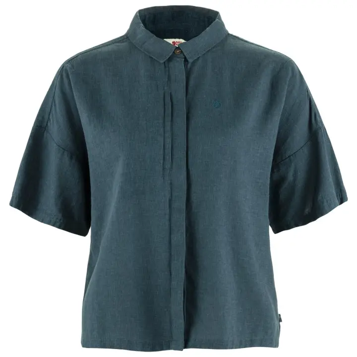 Övik Hemp Camp Shirt SS W Farbe: Mountain Blue - Övik Hemp Camp Shirt SS W