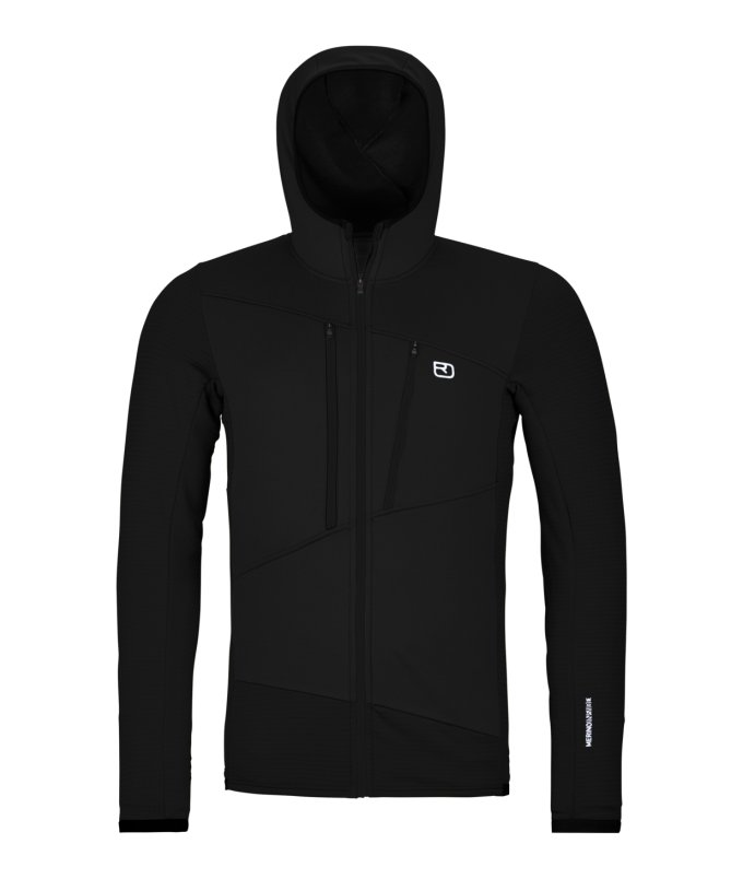 Farbe: black raven - Fleece Grid Hoody M