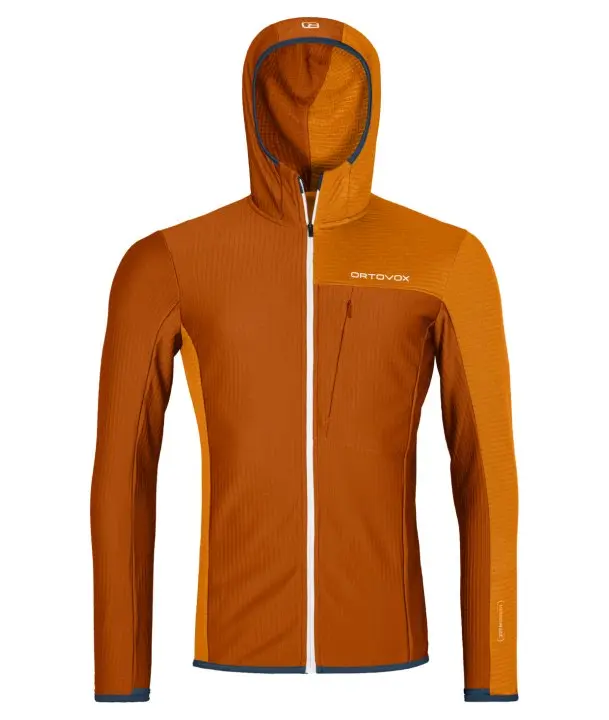 Farbe: bristle brown - Fleece Light Grid Hooded Jacket M