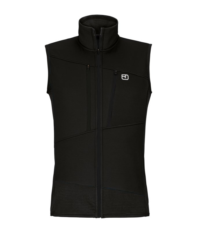 Farbe: black raven - Fleece Grid Vest M