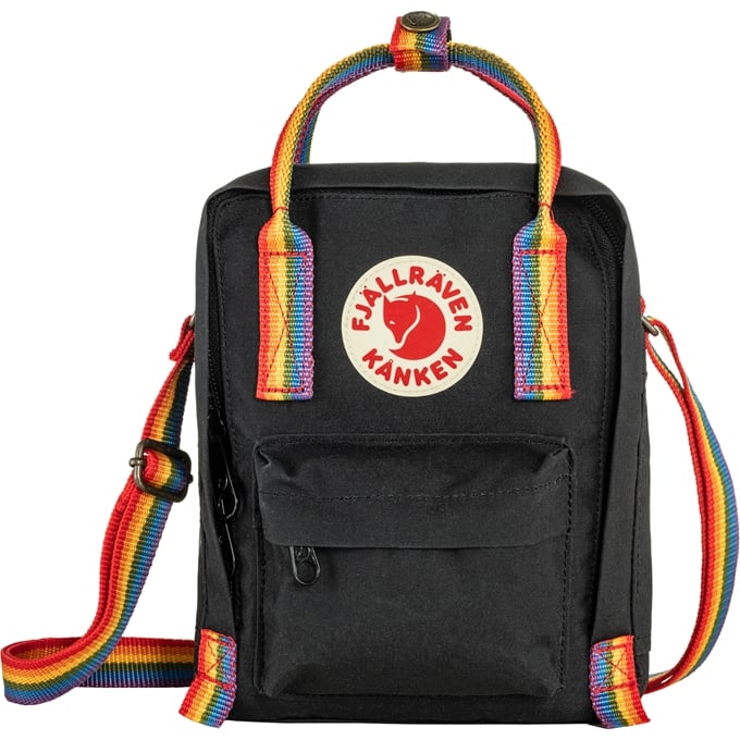 Farbe: 550-907 - Black-Rainbow Pattern - Kanken Rainbow Sling